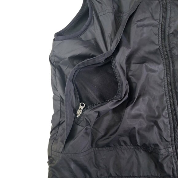 Vintage Polo Sport Vest Men Large Black Jacket Zip Up Reversible Fleece USA Warm - Picture 12 of 15